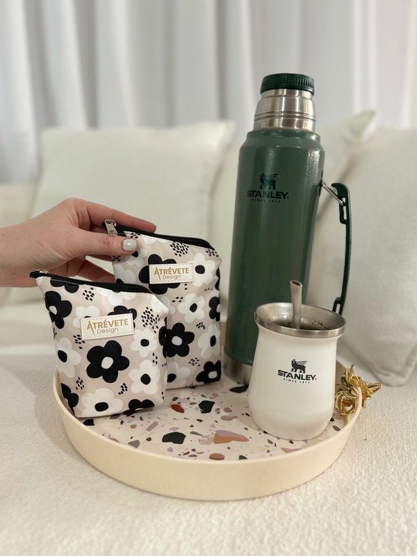 Producto - Yerbera y Azucarera - flor blanca y negra