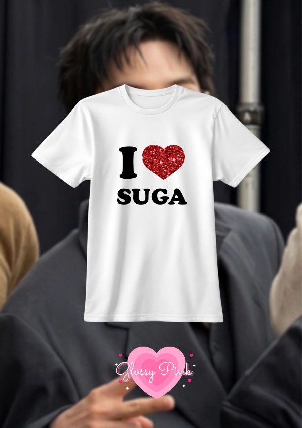 Producto - Remera I Love Suga - VINILO TEXTIL GLITTER