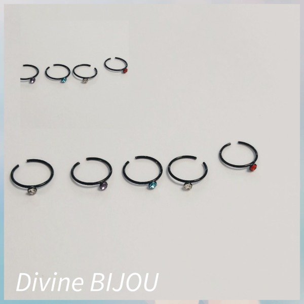Producto - Piercing argollita black cubic acero