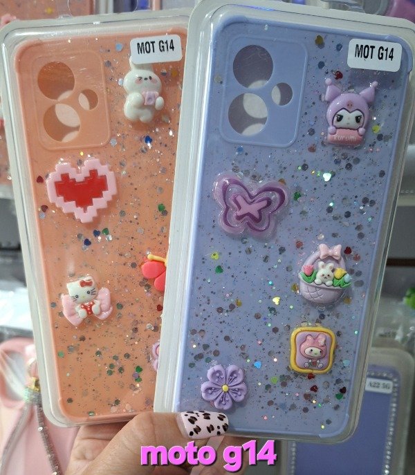 Producto - Fundas brillo reforzadas Sanrio. Moto g14