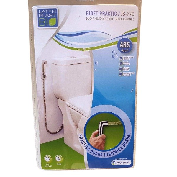 Producto - 12405   BIDET MANUAL CON FLEXIBLE CROMO LATY