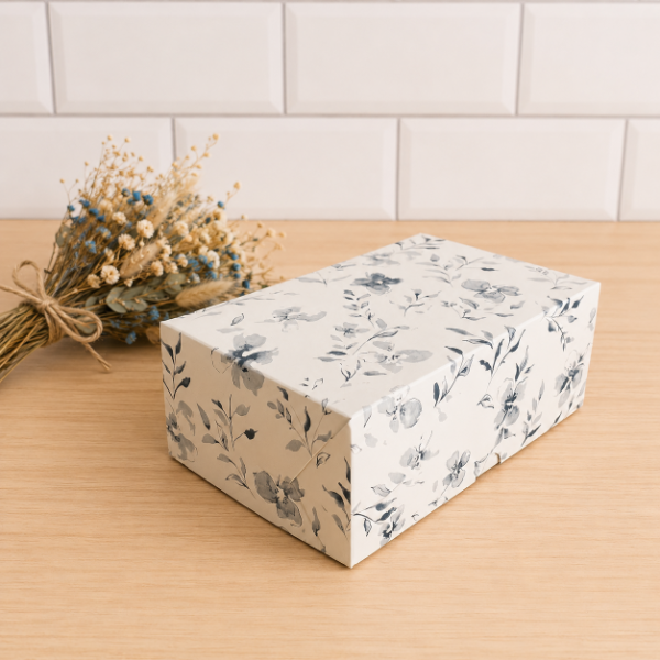 Producto - Box chica "Flores Azules" - 18x12x7