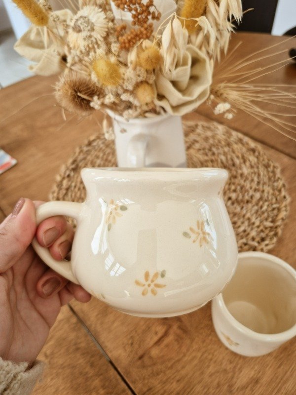 Producto - Tazón florcitas beige