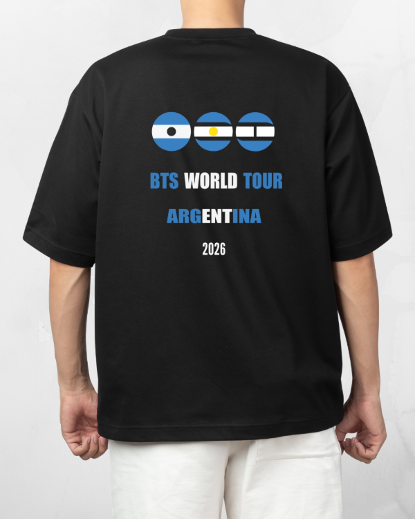 Producto - BTS WT ARG FRENTE Y ESPALDA (OVERSIZE)