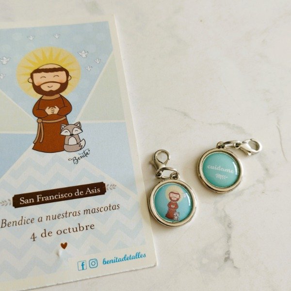 Producto - REGALO PACK ESTAMPA ADVOCACION CON MEDALLITA SAN FRANCISCO