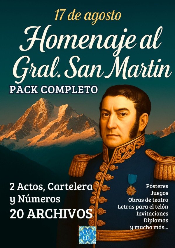 Producto - PACK 17 DE AGOSTO. HOMENAJE A SAN MARTÍN 2025