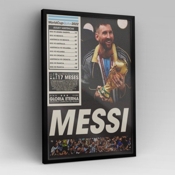 Producto - Cuadro Póster Lionel Messi Qatar