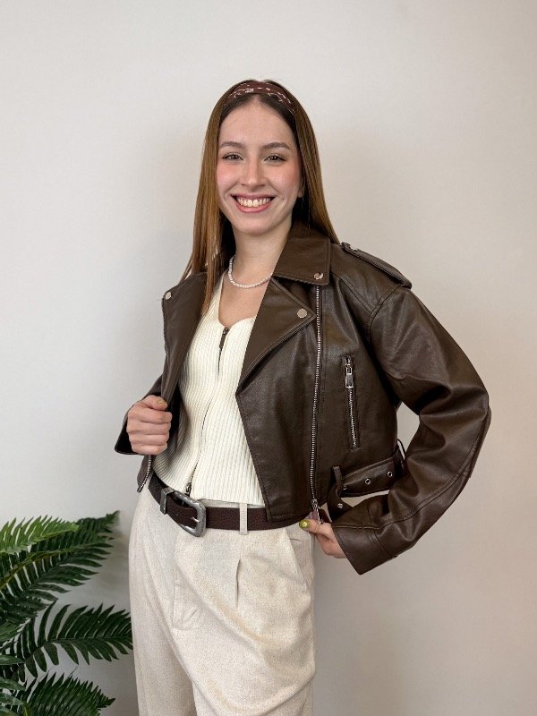 Producto - Campera Ecocuero Marrón