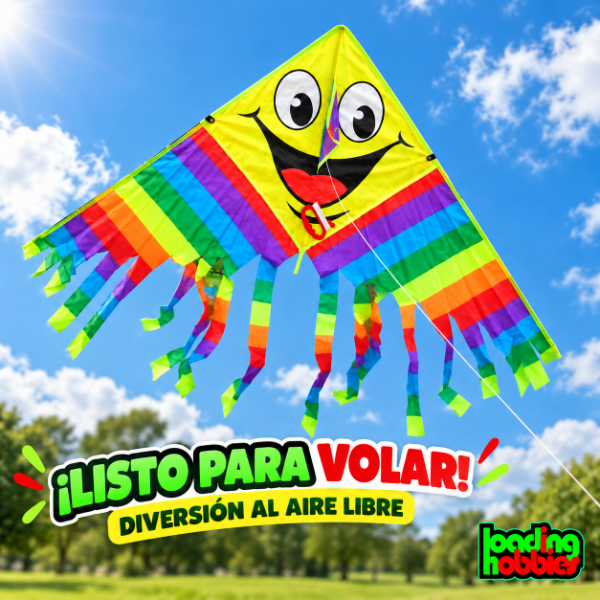 Producto - Barrilete Carita Feliz con Flecos - 1