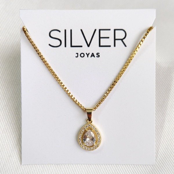 Producto - Collar gota cubic micropave AD