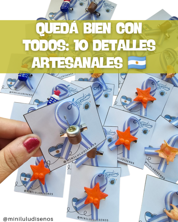 Producto - Pack x10 Escarapelas Artesanales + Bolsita de Regalo