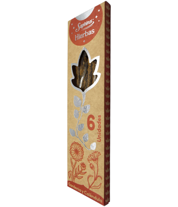 Producto - Sahumerios Hierbas Saphirus - 6 Varillas - Gardenia y Caléndula