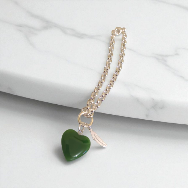 Producto - Pulsera plumita corazón