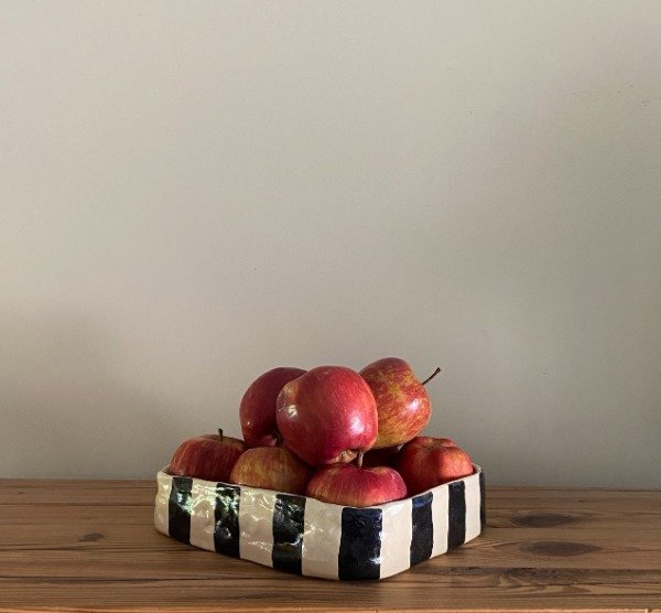Producto - Fuente Rectangular Rayas Anchas Negras. Tamaño grande - A PEDIDO