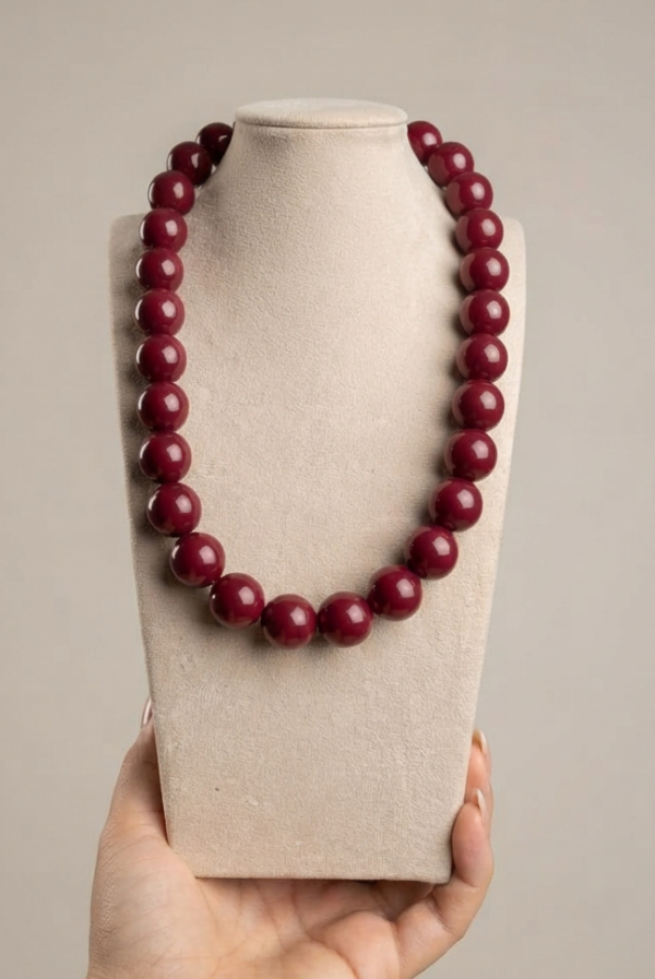 Producto - Collar Chicle Bordo