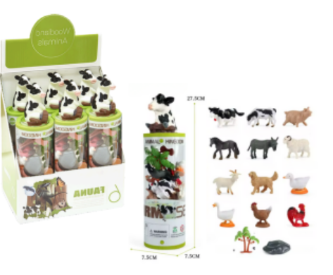Producto - NT-909	TUBO ANIMALES DE GRANJA DISPLAY