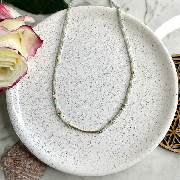 Producto - Collar facetado Amazonita