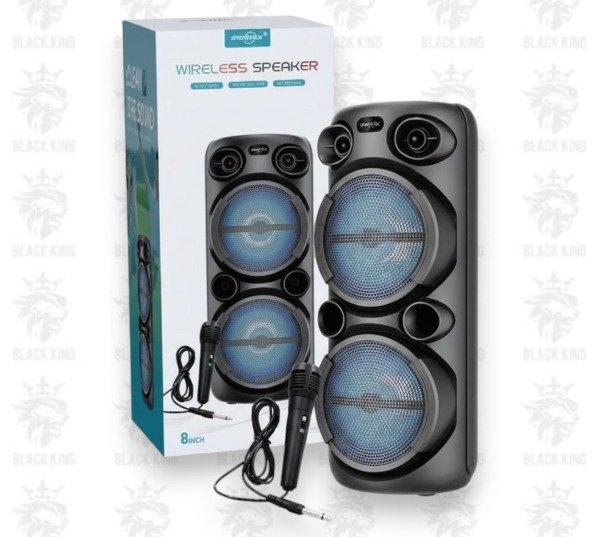 Producto - PL419 PARLANTE 8X2 GTS-2059 BLACK KING CON MICROFOFNO