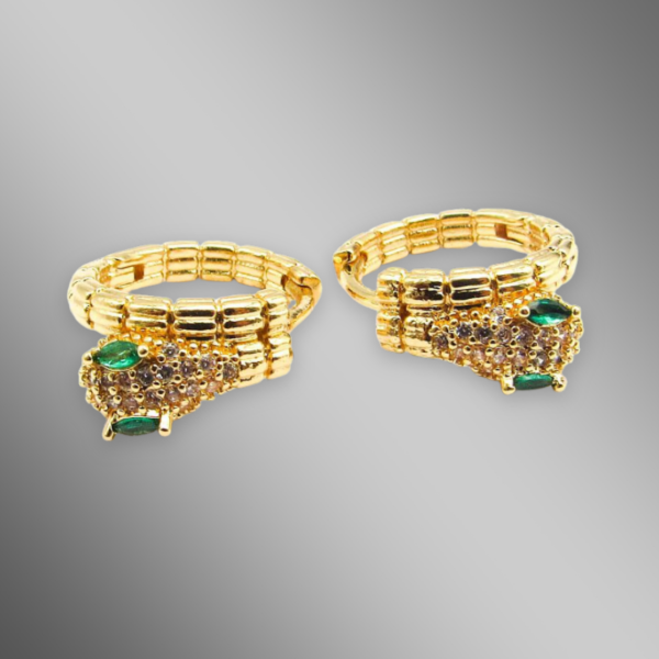 Producto - Aros Argolla Sepiente Piedra - Acero Dorado-SHAR3341-131462-ZGT