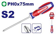 Producto - DESTORNILLADOR PHILLIPS PH0 X 75 MM EMTOP ESDH0075