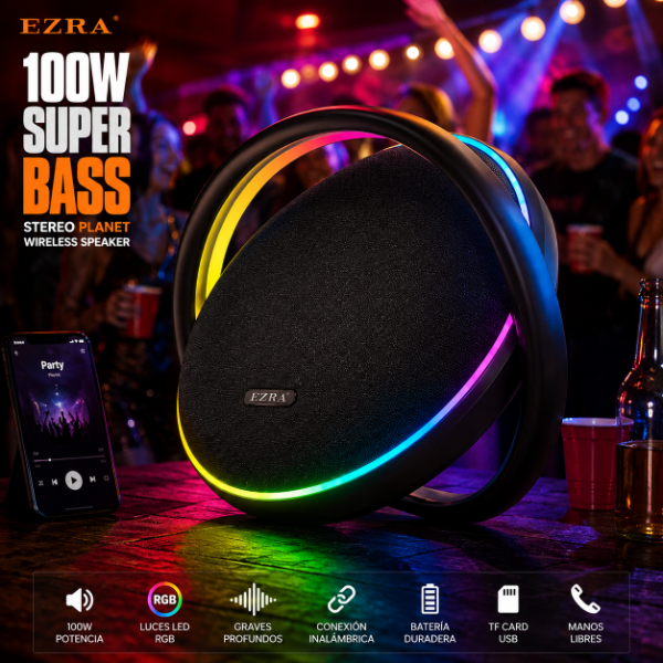 Producto - Parlante Inalámbrico Ezra NL109 100W Diseño Futurista Sonido Premium NL109. - 1