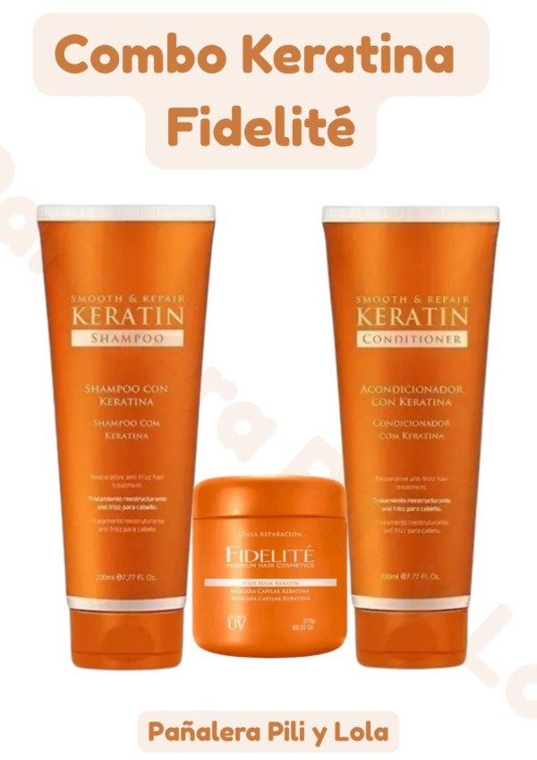 Producto - Combo Keratina Fidelité (Shampoo+ Acondicionador+Mascarilla)