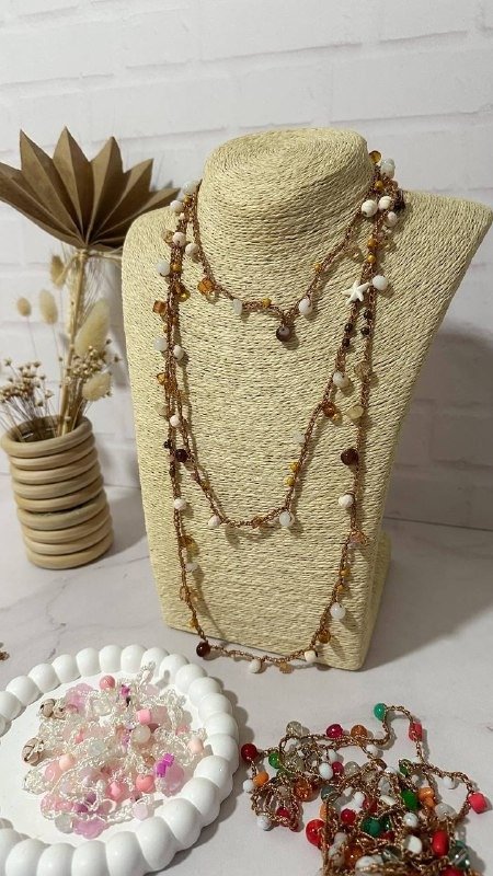 Producto - COLLAR MIL VUELTAS beige