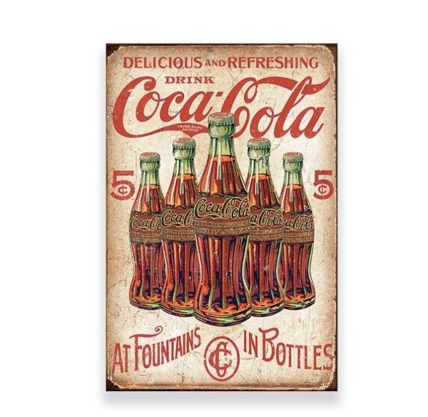 Producto - Chapa retro Coca cola Delicious  20 x 30 CM