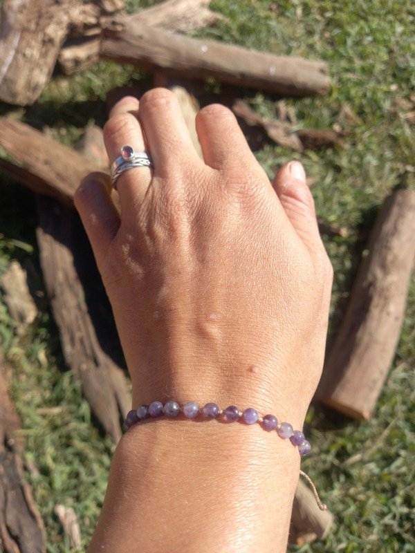 Producto - Pulsera de Cuarzo Amatista regulable