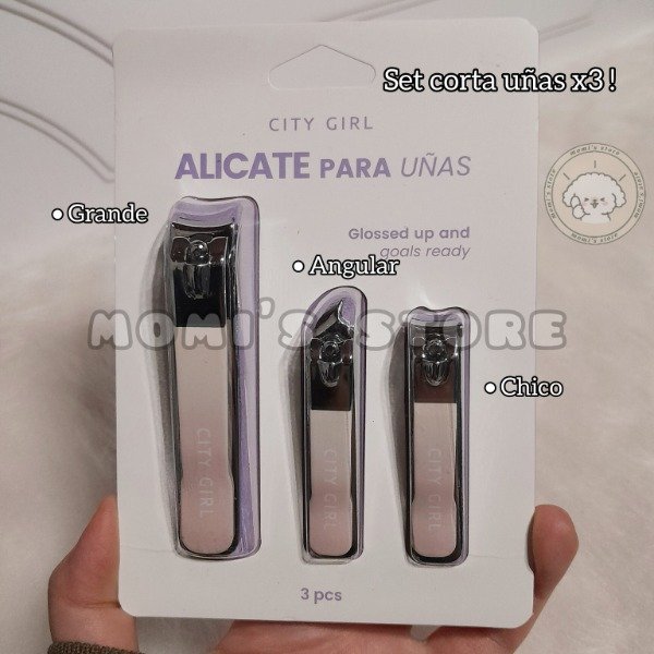 Producto - Set 3 corta uñas City Girl "Glossed Up And Goals Ready"