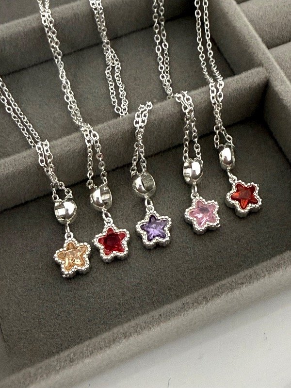 Producto - CB735 Collar con dije estrellita cubic 50 cm