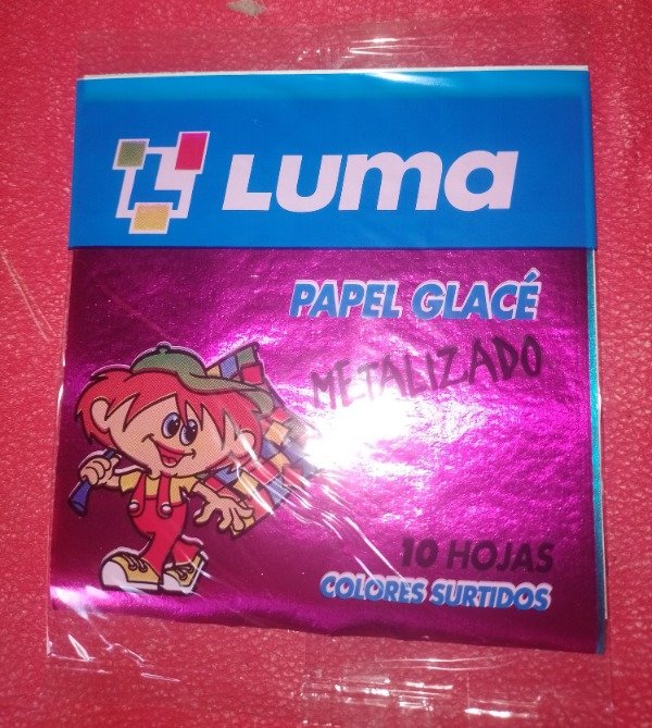 Producto - Papel glace METALIZADO marca LUMA