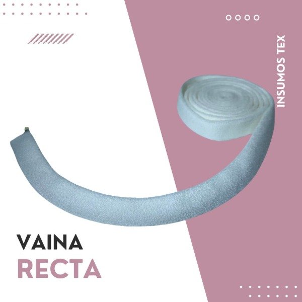Producto - Vaina importada recta blanco crema 10mm (por metro)