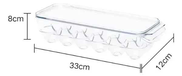 Producto - Huevera De Acrílico Con Tapa Transparente Para 12 Huevos - 1