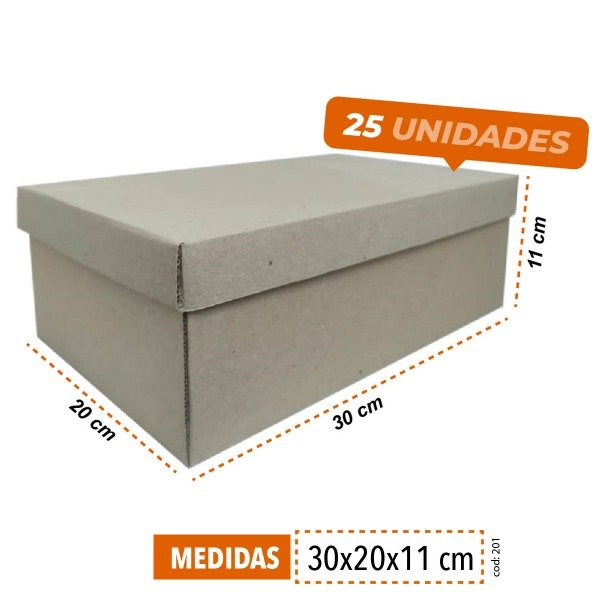 Producto - Caja De Zapatos Marrón 30x20x11 Cm X 25 Unidades