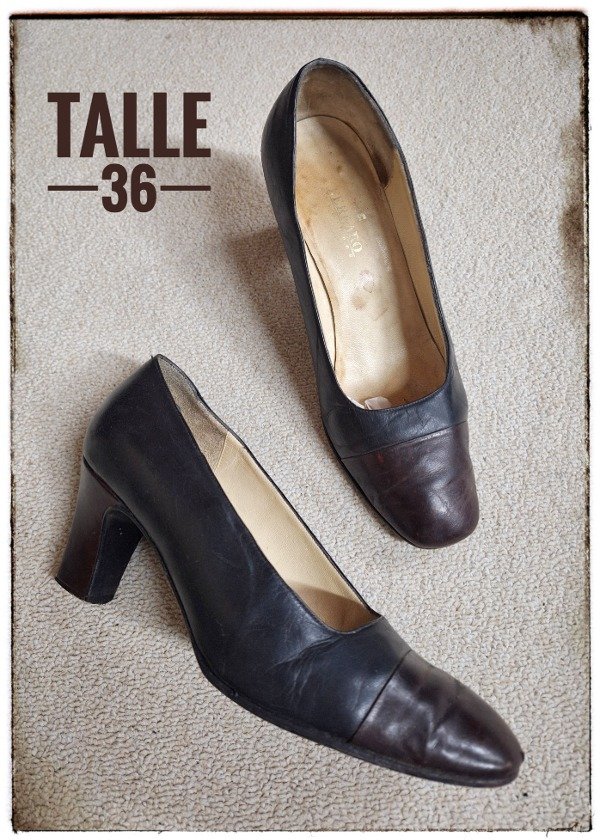 Producto - Zapatos Vintage cuero combinado Talle 36