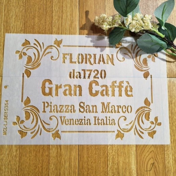 Producto - ST 53544 de 20x30 cm - Stencil Florian Gran Caffé