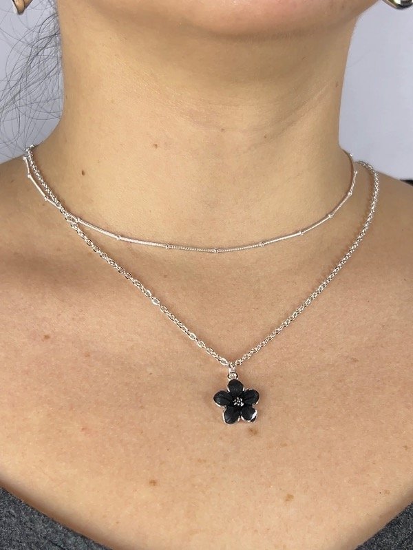 Producto - CADENA FLOR NEGRA 2251