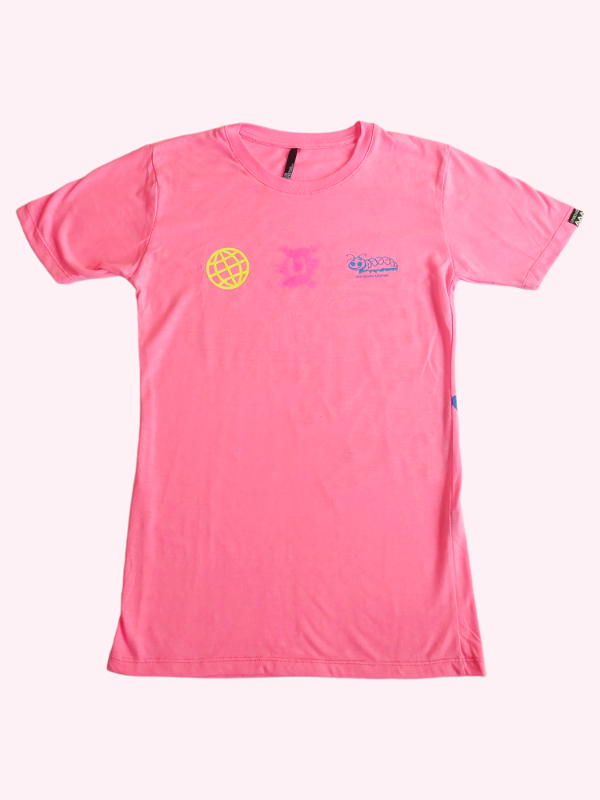 Remera manga corta rosa neón con estampa en espalda 10/12 años - Ropita ...