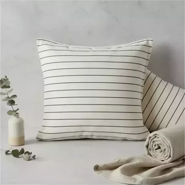 Producto - ALMOHADON TUSOR RAYADO MALLORCA NEGRO 40X40