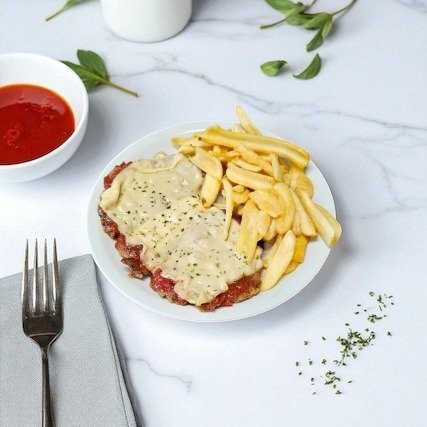 Producto - Milanesa de Ternera Napolitana con Papas