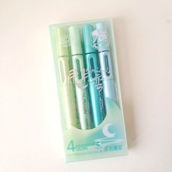 Producto - Marcadores pincel con brillos - Moonlight: Verde