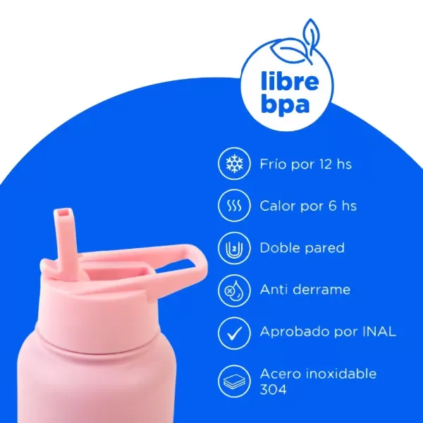 Producto - Botella Térmica 500 ml OZZ Rosa - 3