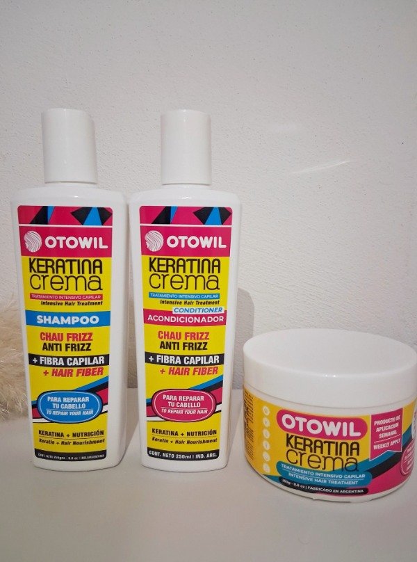 Producto - Otowil Kit Keratina Shampoo + Acondicionador + mascarilla para cabellos con daño