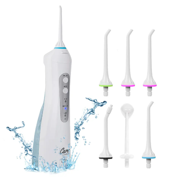 Producto - Irrigador dental de agua inalámbrico -tanque 200ml -3 niveles de presión - 6