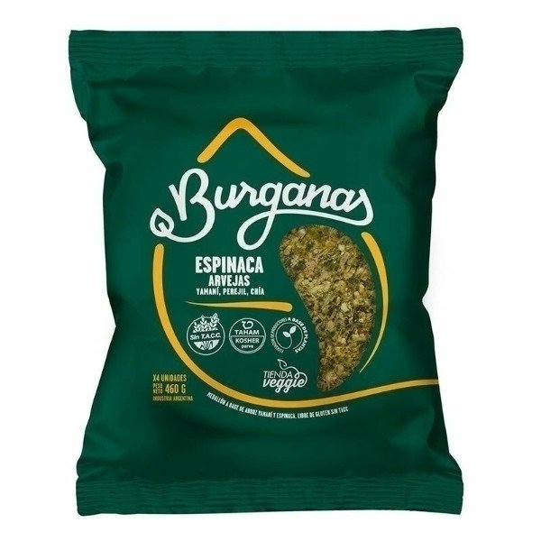 Producto - Hamburguesas de Espinaca y Arvejas Burganas (4 unidades)