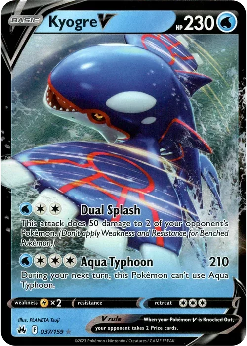 Producto - Kyogre V - 037/159 - Crown Zenith - Holo