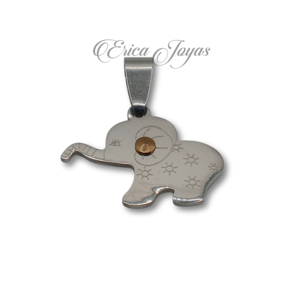 Producto - Dije plano Elefante con dorado (LBDP0092)