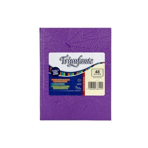 Producto - CUADERNO 16X21 RAYADO 48H T/D ARAÑA TRIUNFANTE LILA