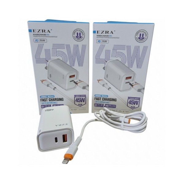 Producto - Cargador EZRA Carga -Datos 45W A+C + USB-I5 HC244.